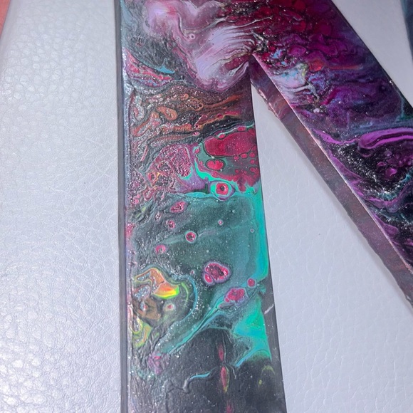 Paint Pour Custom Letters - one of a kind every time - Picture 3 of 16